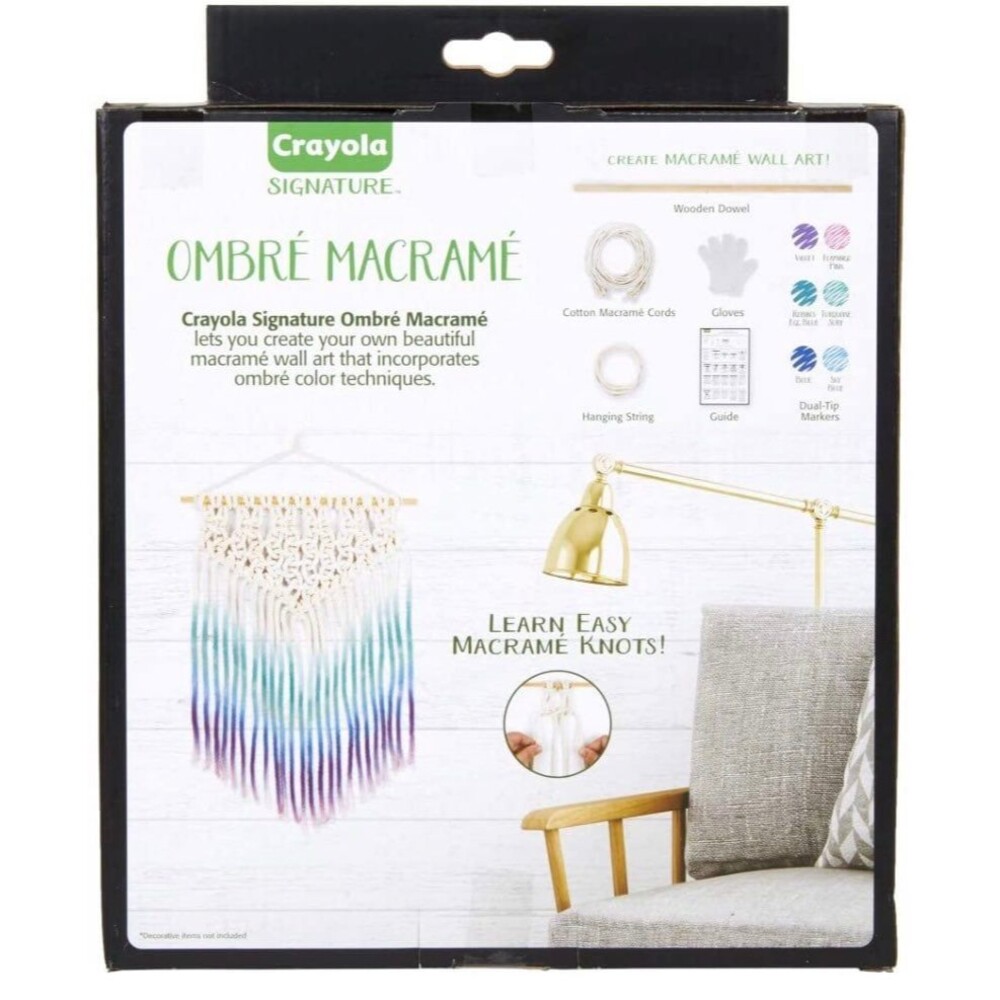 Crayola Make Your Own Ombre Macrame Kit Arts and Crafts Girl Gift Teen Tween - Picture 6 of 6